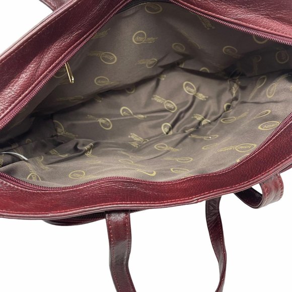AmeriLeather Bags Amerileather Burgundy Comsopolitan Leather Tote